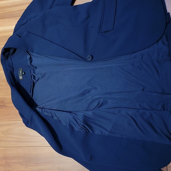 Nwt DIANE GILMAN printed stretch crepe blazer - Picture 5 of 5